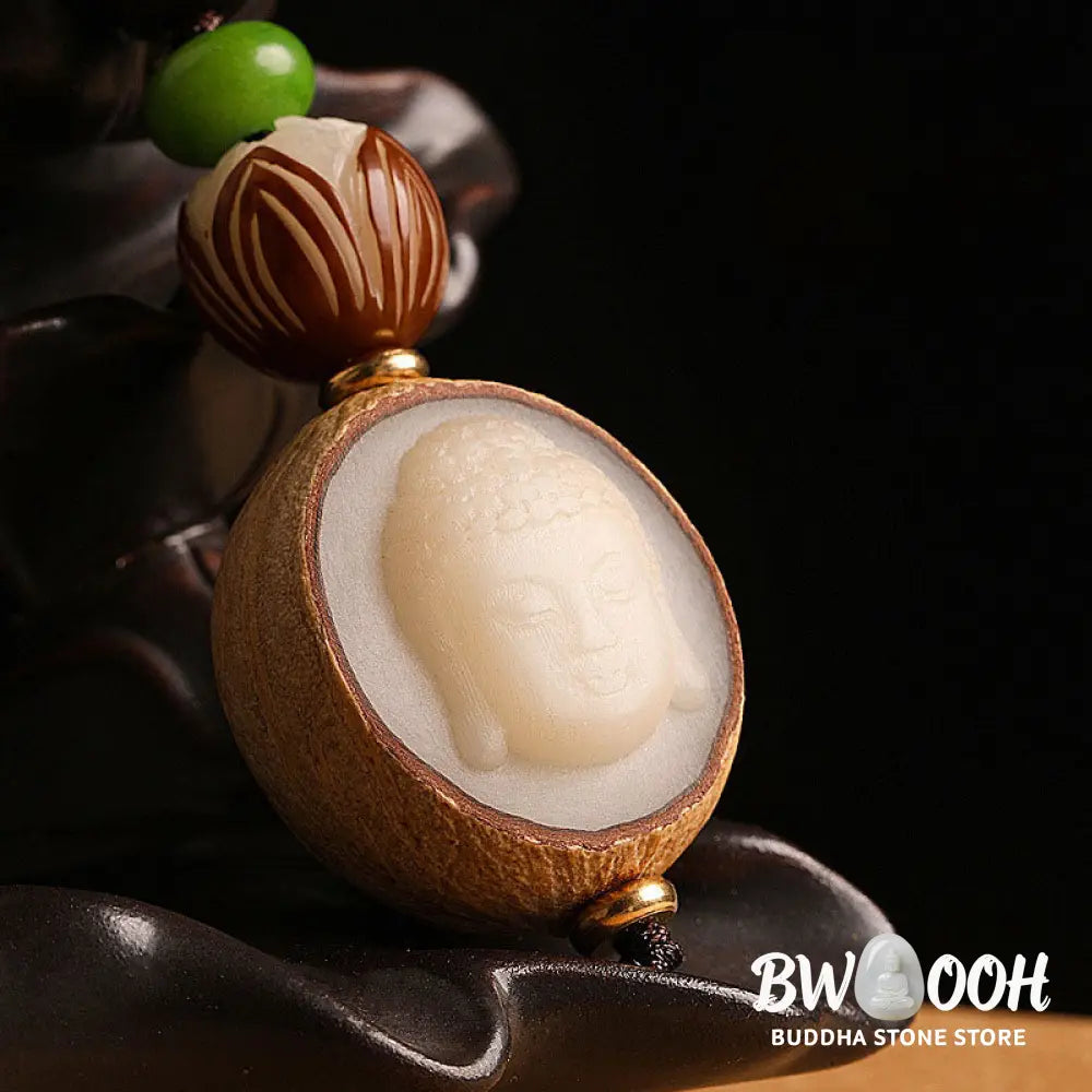 Buddha Stones Bodhi Seed Blessing Keychain Decoration - Key Chain