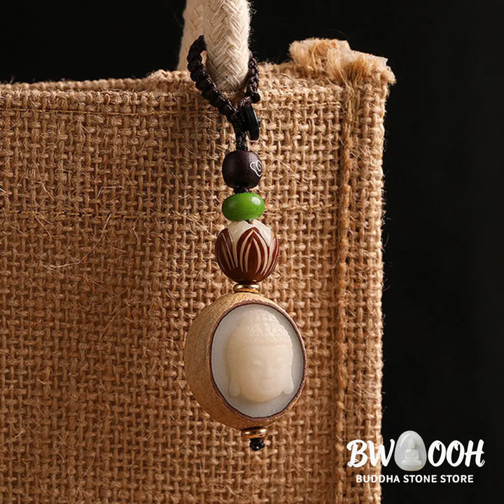 Buddha Stones Bodhi Seed Blessing Keychain Decoration - Key Chain