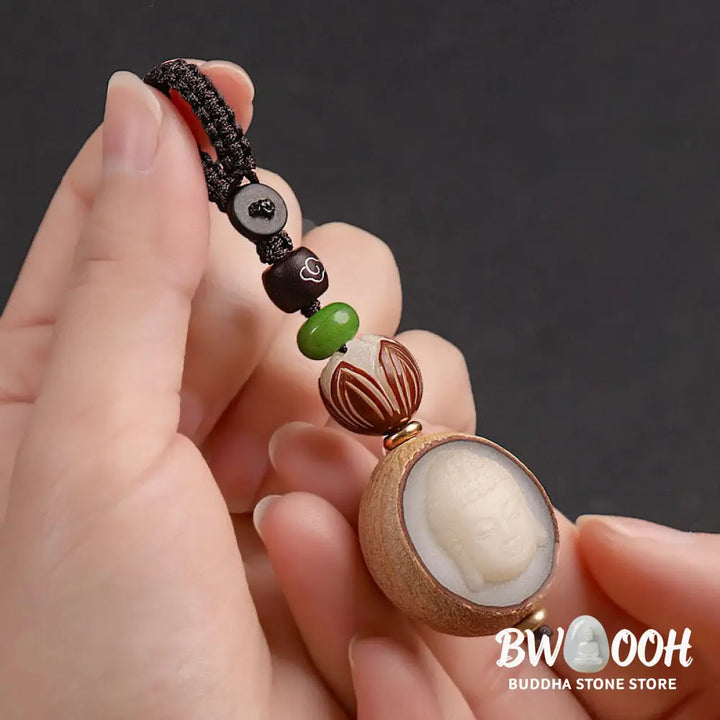 Buddha Stones Bodhi Seed Blessing Keychain Decoration - Key Chain
