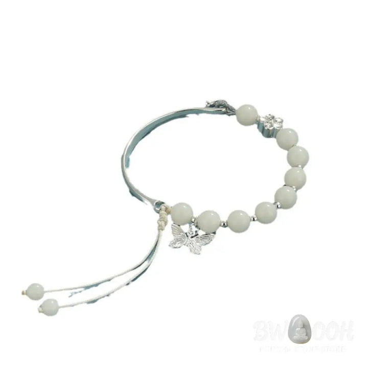 Buddha Stones Bodhi Seed Butterfly Lotus Luck Wealth Bracelet Bangle - BWOOOH - Bracelet