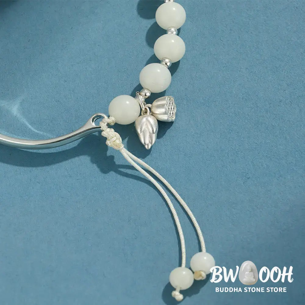 Buddha Stones Bodhi Seed Butterfly Lotus Luck Wealth Bracelet Bangle - BWOOOH - Bracelet
