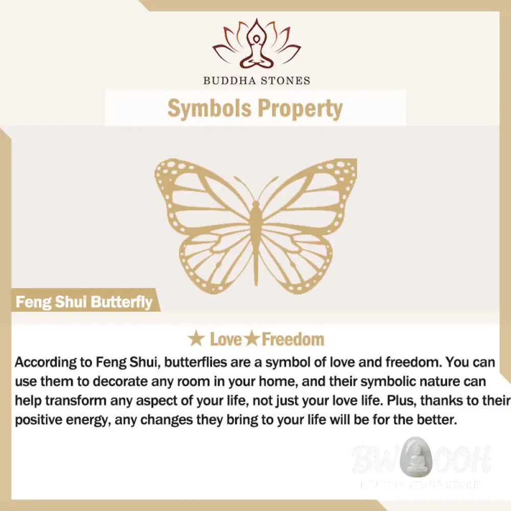 Buddha Stones Bodhi Seed Butterfly Lotus Luck Wealth Bracelet Bangle - BWOOOH - Bracelet