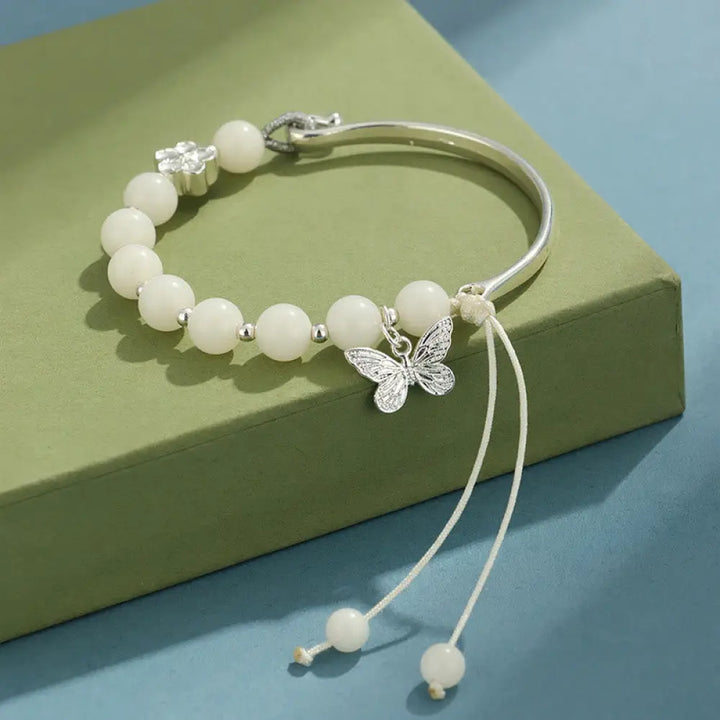 BWOOOH Bodhi Seed Butterfly Lotus Luck Wealth Bracelet Bangle - BWOOOH - Bracelet
