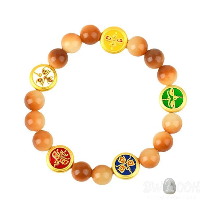 Buddha Stones Bodhi Seed Five Directions Gods of Wealth Wisdom Bracelet - BWOOOH - Bodhi Seed(Wrist Circumference: