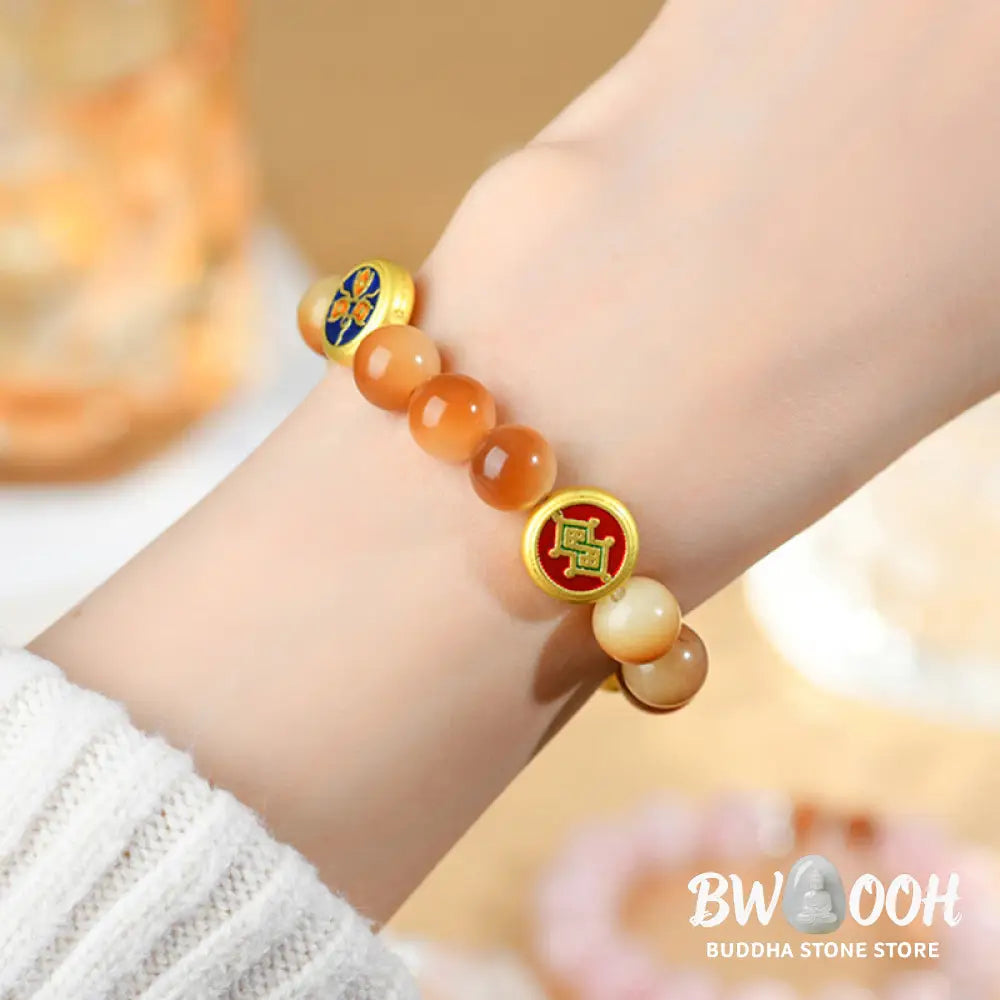 Buddha Stones Bodhi Seed Five Directions Gods of Wealth Wisdom Bracelet - BWOOOH - Bodhi Seed(Wrist Circumference: