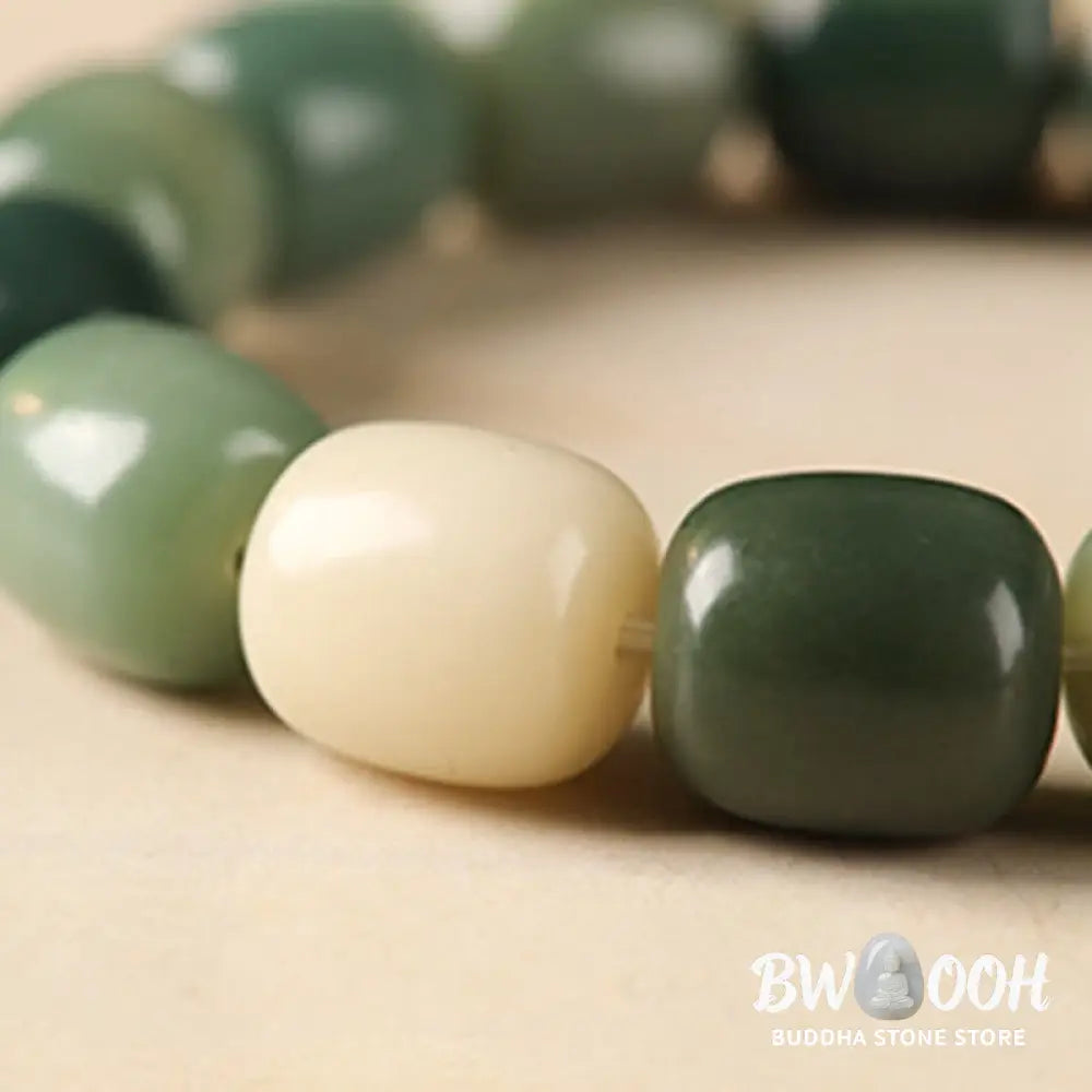 BWOOOH Bodhi Seed Om Mani Padme Hum Lion Head Peace Brace