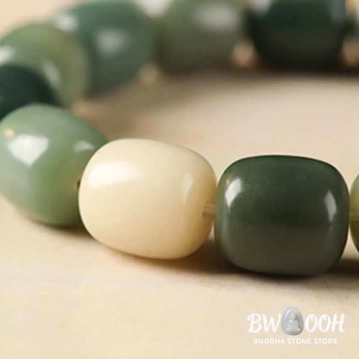 BWOOOH Bodhi Seed Om Mani Padme Hum Lion Head Peace Brace