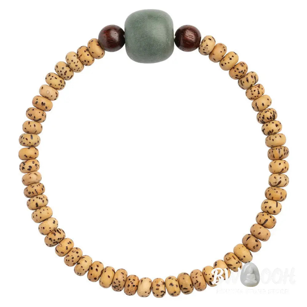 BWOOOH Bodhi Seed Small Leaf Red Sandalwood Wisdom Bracelet | natural stone spiritual bracelet for healing and mindful living