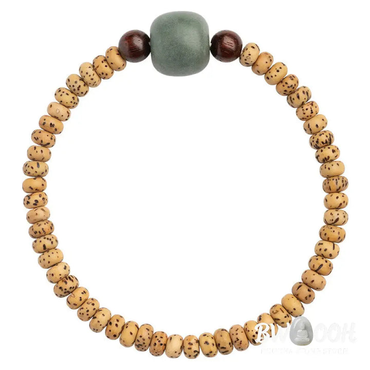 BWOOOH Bodhi Seed Small Leaf Red Sandalwood Wisdom Bracelet | natural stone spiritual bracelet for healing and mindful living