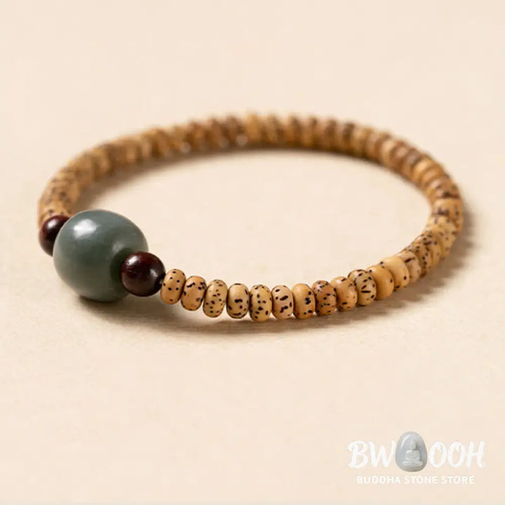 BWOOOH Bodhi Seed Small Leaf Red Sandalwood Wisdom Bracelet | natural stone spiritual bracelet for healing and mindful living