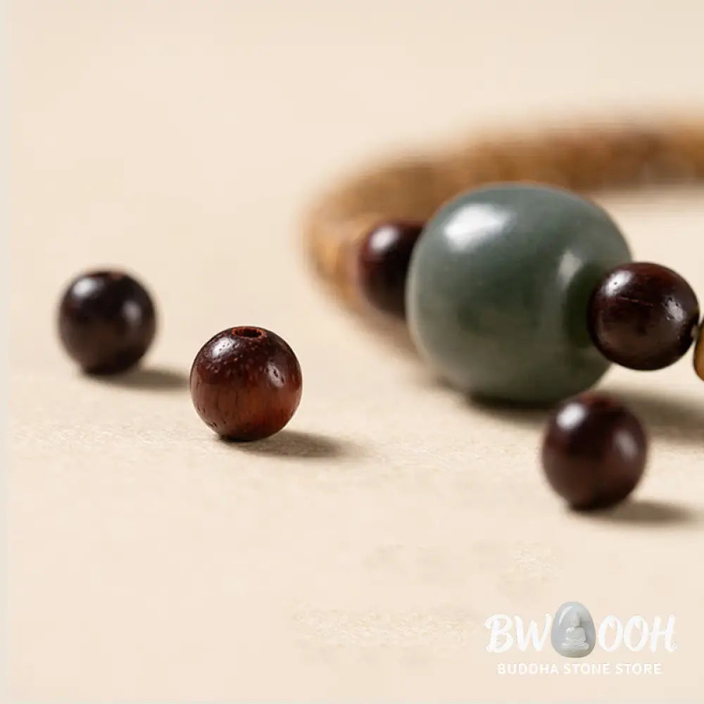 BWOOOH Bodhi Seed Small Leaf Red Sandalwood Wisdom Bracelet | natural stone spiritual bracelet for healing and mindful living