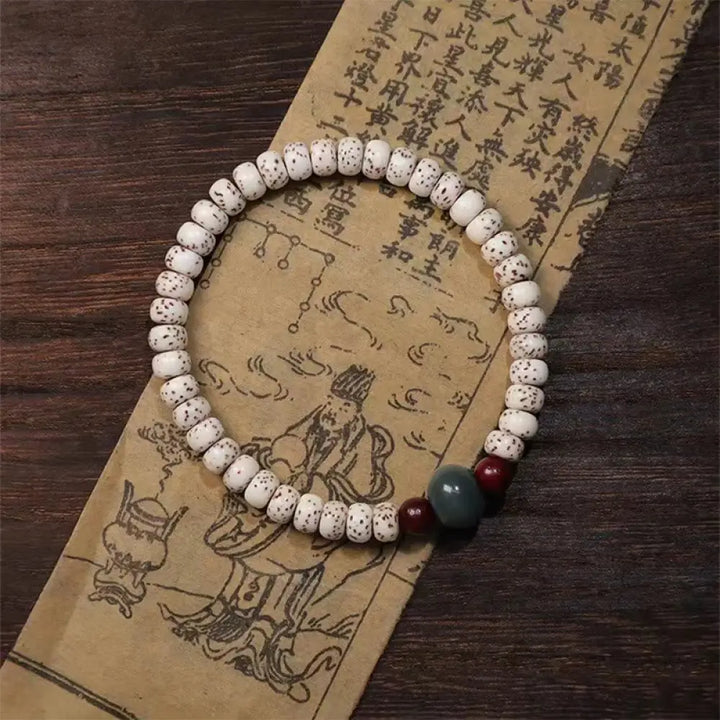 BWOOOH Bodhi Seed Small Leaf Red Sandalwood Wisdom Bracelet | natural stone spiritual bracelet for healing and mindful living