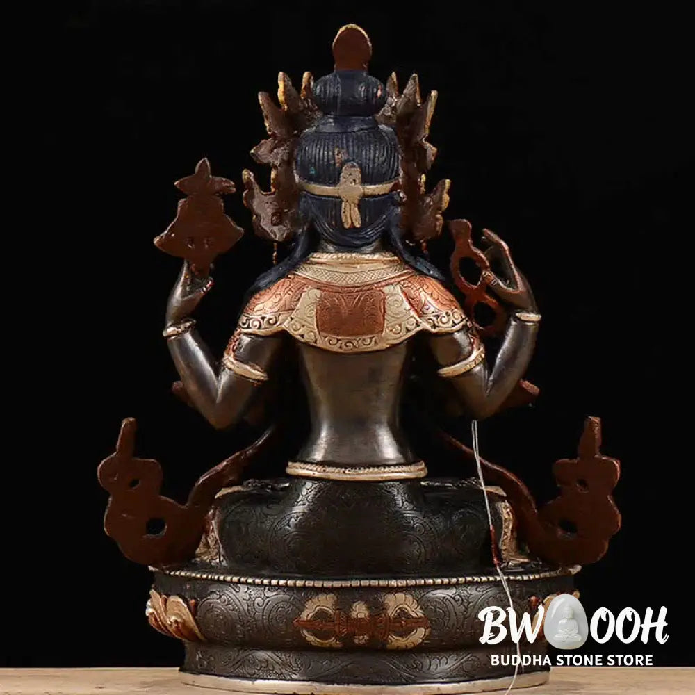 BWOOOH copper Kwan Yin statue - Bodhisattva Chenrezig Four-armed Av