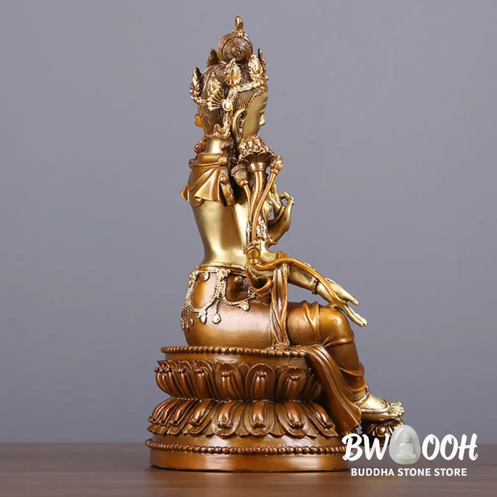 BWOOOH copper Bodhisattva statue - Bodhisattva Green Tara Figurine Pro
