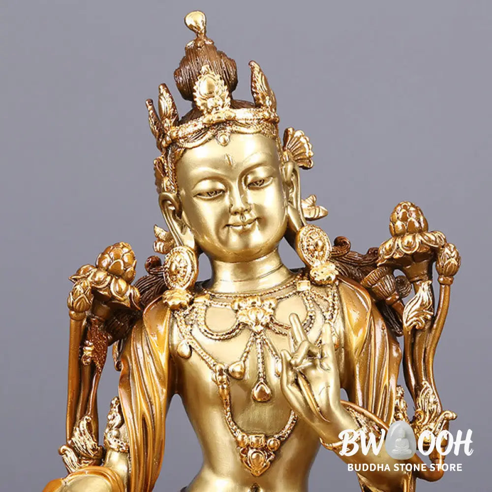 BWOOOH copper Bodhisattva statue - Bodhisattva Green Tara Figurine Pro