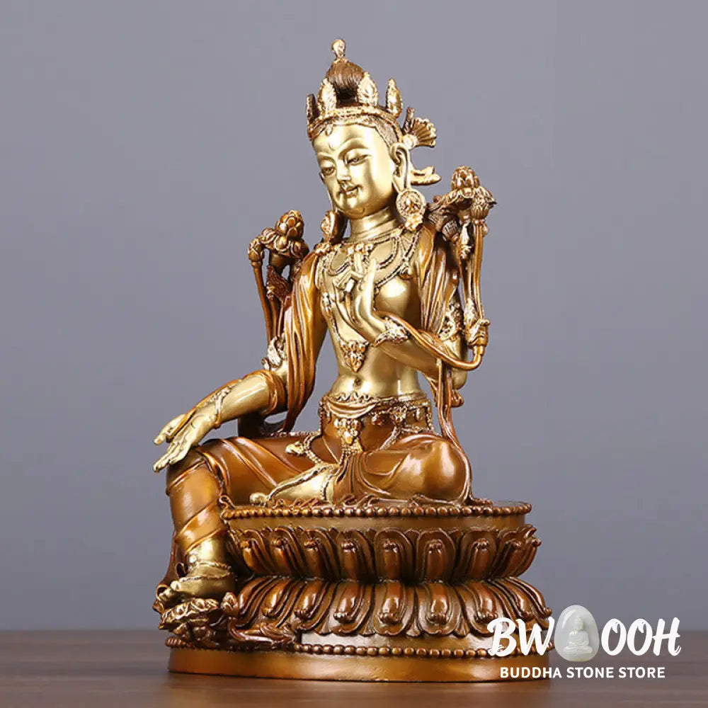 BWOOOH copper Bodhisattva statue - Bodhisattva Green Tara Figurine Pro