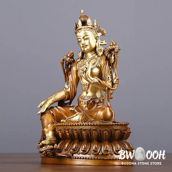 BWOOOH copper Bodhisattva statue - Bodhisattva Green Tara Figurine Pro