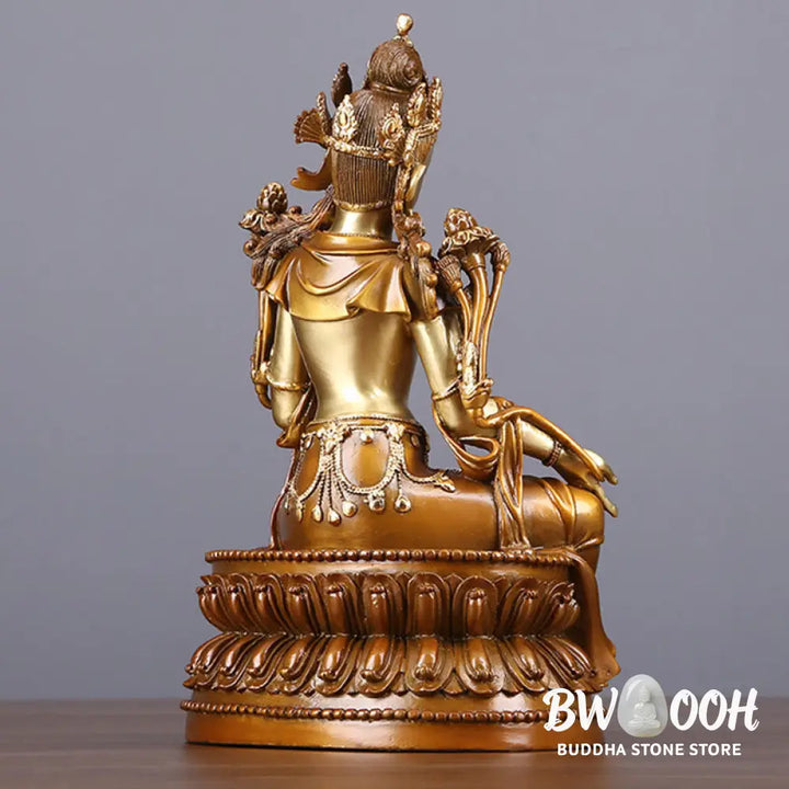 BWOOOH copper Bodhisattva statue - Bodhisattva Green Tara Figurine Pro