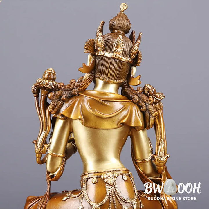 BWOOOH copper Bodhisattva statue - Bodhisattva Green Tara Figurine Pro