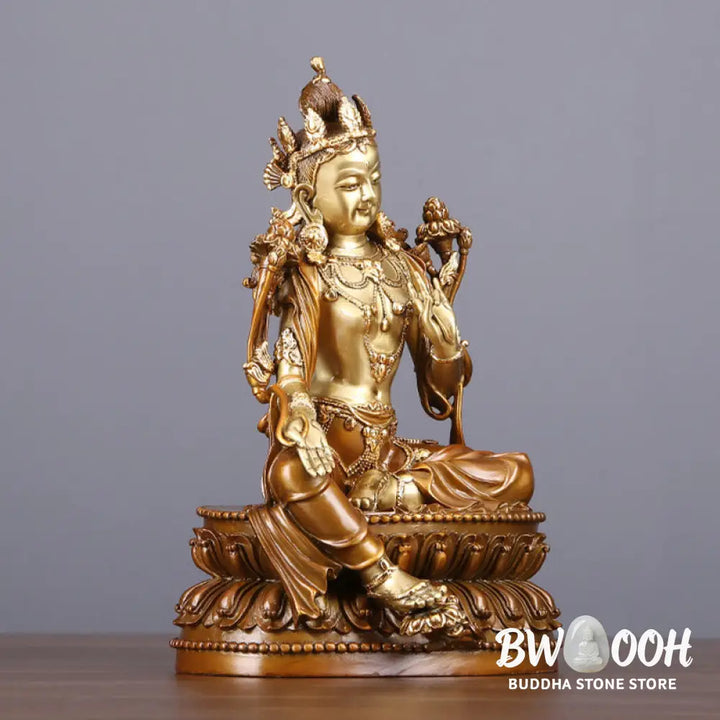 BWOOOH copper Bodhisattva statue - Bodhisattva Green Tara Figurine Pro