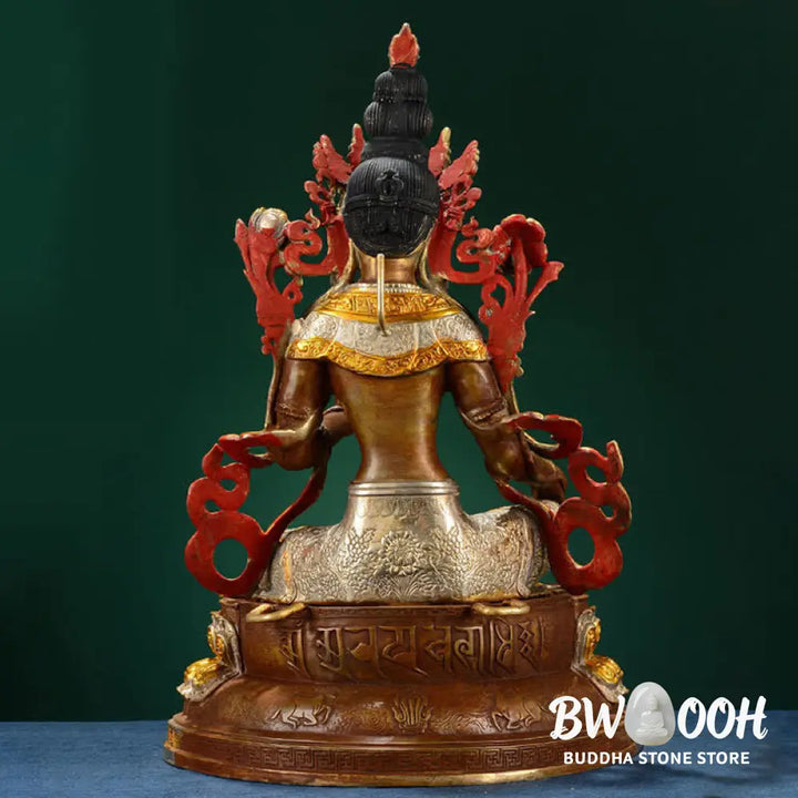 BWOOOH Bodhisattva Green Tara Hope Copper Statue Decoration - 10 Inch - Decorations