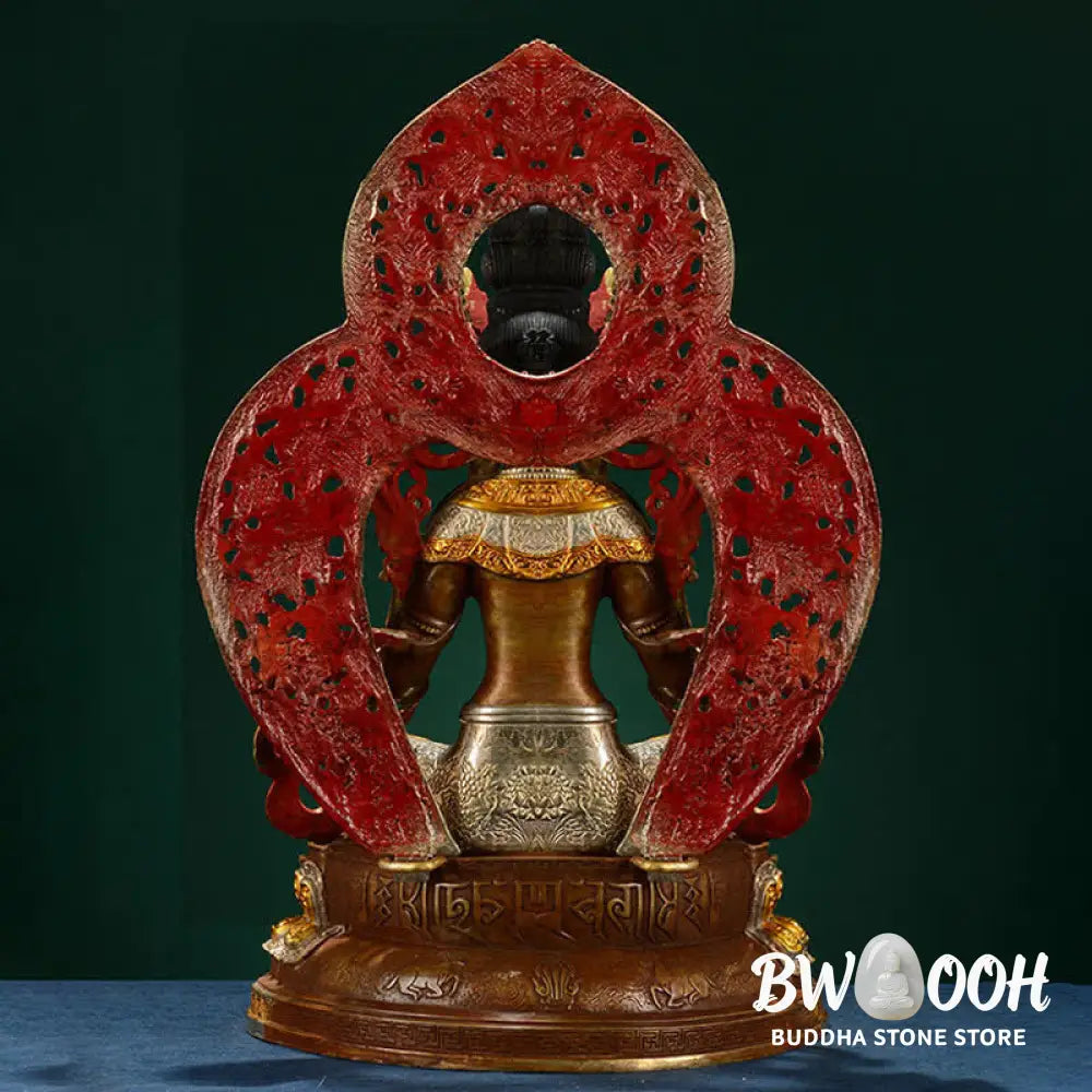 BWOOOH Bodhisattva Green Tara Hope Copper Statue Decoration - 10 Inch - Decorations