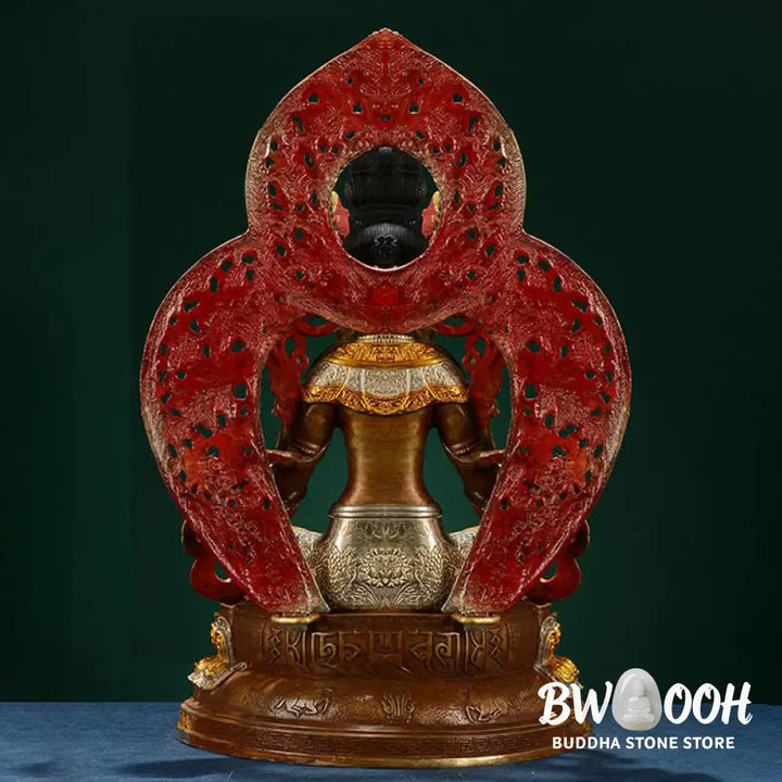 BWOOOH Bodhisattva Green Tara Hope Copper Statue Decoration - 10 Inch - Decorations