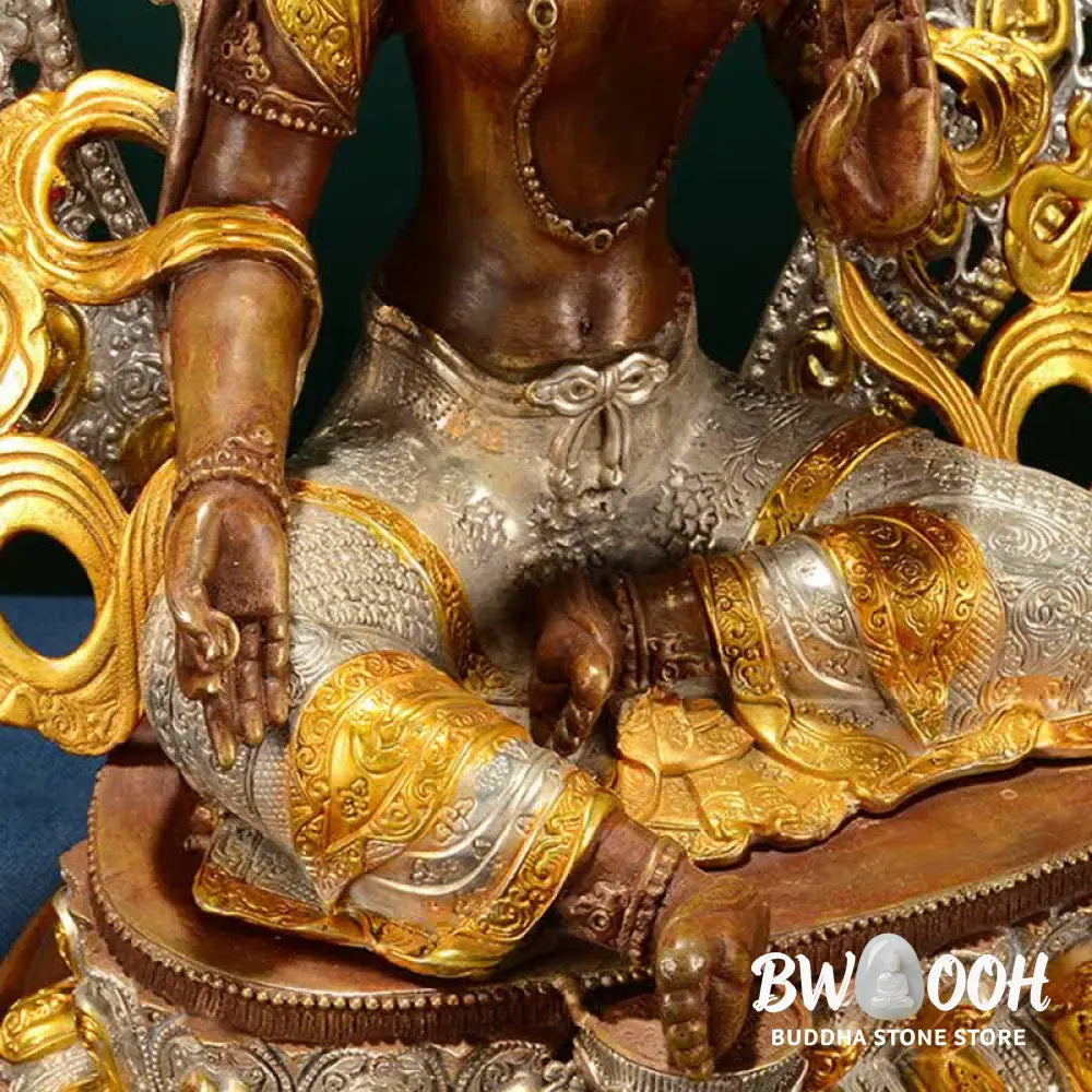 BWOOOH Bodhisattva Green Tara Hope Copper Statue Decoration - 10 Inch - Decorations