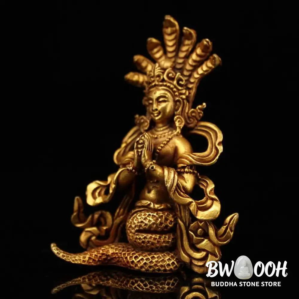 BWOOOH Bodhisattva Nagarjuna Protection Copper Statue Decoration - 9*6cm - Decorations