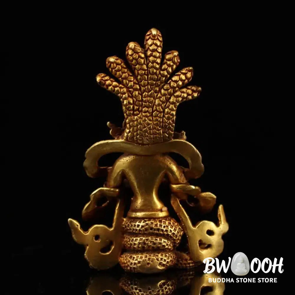 BWOOOH Bodhisattva Nagarjuna Protection Copper Statue Decoration - 9*6cm - Decorations