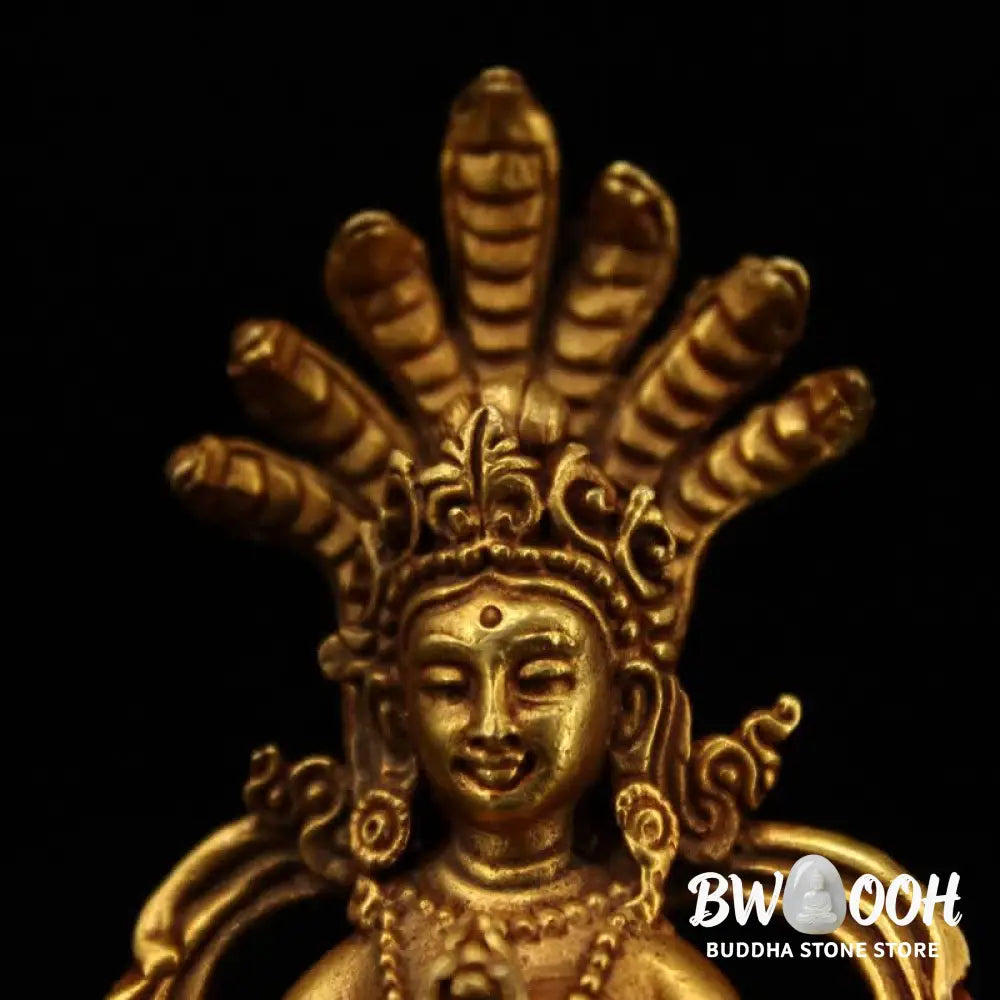 BWOOOH Bodhisattva Nagarjuna Protection Copper Statue Decoration - 9*6cm - Decorations