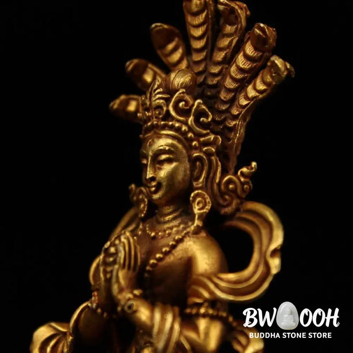 BWOOOH Bodhisattva Nagarjuna Protection Copper Statue Decoration - 9*6cm - Decorations