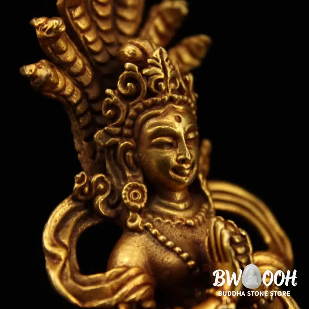 BWOOOH Bodhisattva Nagarjuna Protection Copper Statue Decoration - 9*6cm - Decorations