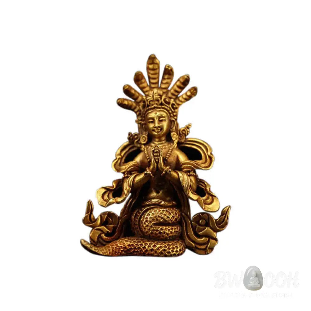 BWOOOH Bodhisattva Nagarjuna Protection Copper Statue Decoration - 9*6cm - Decorations
