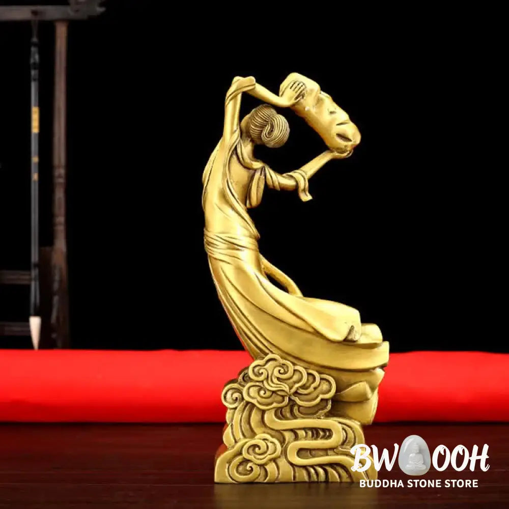 BWOOOH copper Bodhisattva statue - Bodhisattva Nuwa Mends The Sky Prot