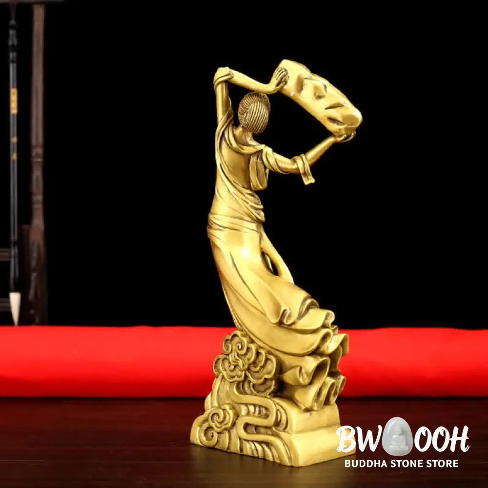 BWOOOH copper Bodhisattva statue - Bodhisattva Nuwa Mends The Sky Prot