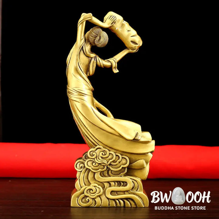 BWOOOH copper Bodhisattva statue - Bodhisattva Nuwa Mends The Sky Prot
