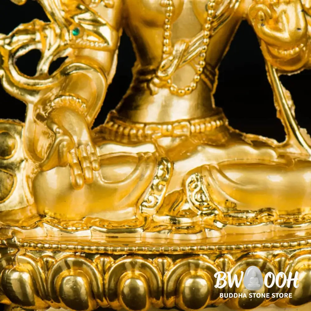 BWOOOH Bodhisattva White Tara Hope Protection Gold Plated Statue Decoration - BODHISATTVA TARA SYMBOL (Hope ♥