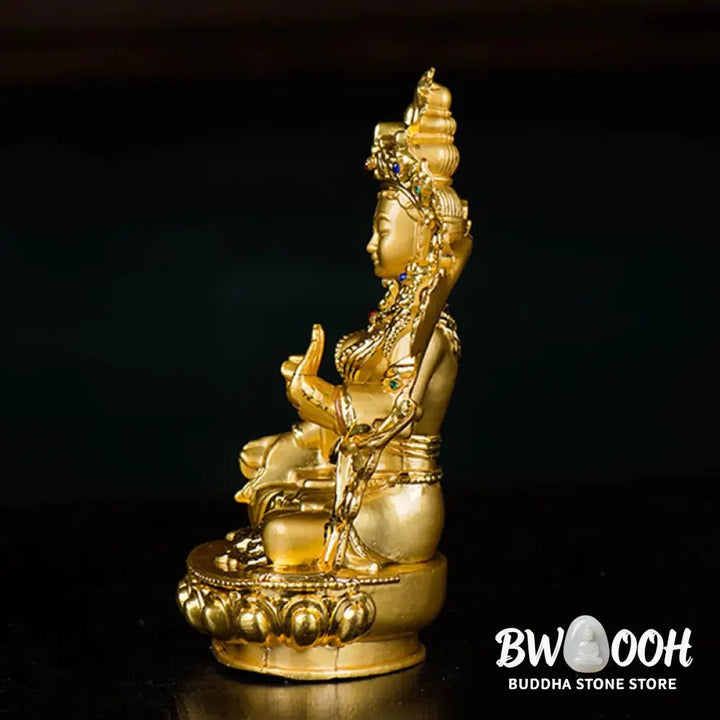 BWOOOH Bodhisattva White Tara Hope Protection Gold Plated Statue Decoration - BODHISATTVA TARA SYMBOL (Hope ♥