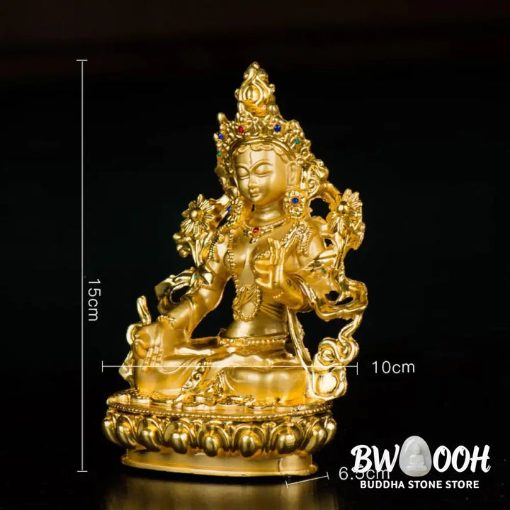 BWOOOH Bodhisattva White Tara Hope Protection Gold Plated Statue Decoration - BODHISATTVA TARA SYMBOL (Hope ♥