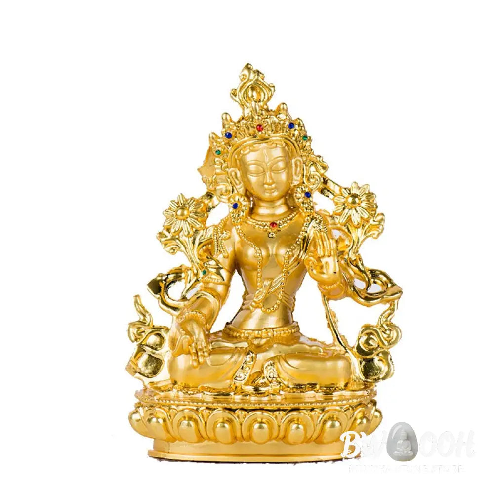 BWOOOH Bodhisattva White Tara Hope Protection Gold Plated Statue Decoration - BODHISATTVA TARA SYMBOL (Hope ♥