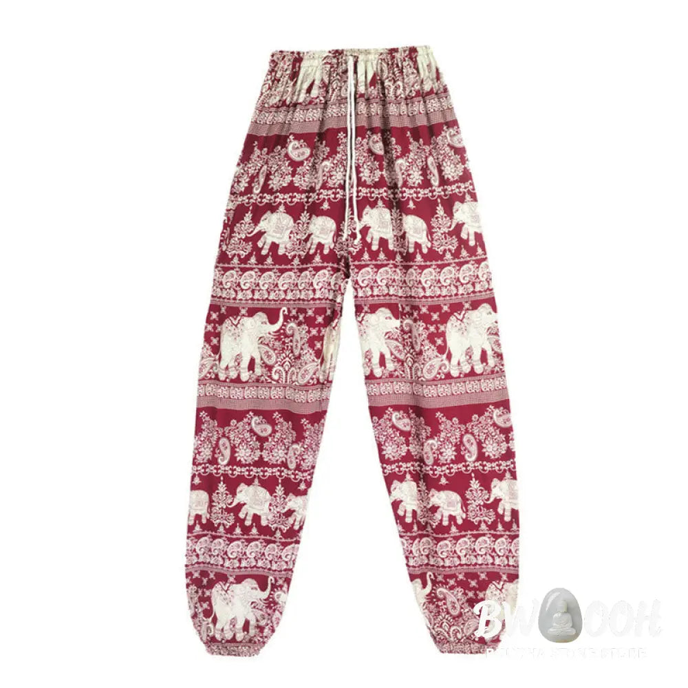 BWOOOH printed harem pants - Boho Loose Elephant Pattern Harem Trouse