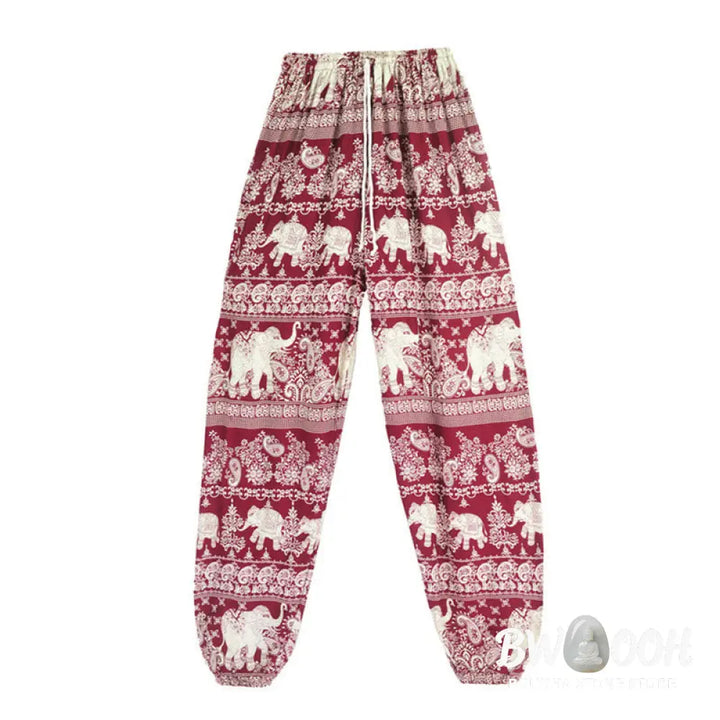 BWOOOH printed harem pants - Boho Loose Elephant Pattern Harem Trouse