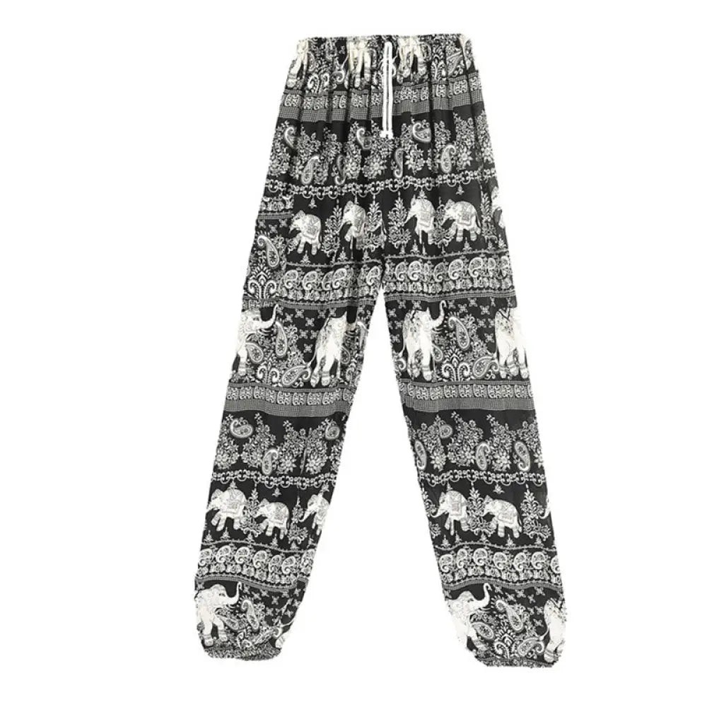 BWOOOH printed harem pants - Boho Loose Elephant Pattern Harem Trouse