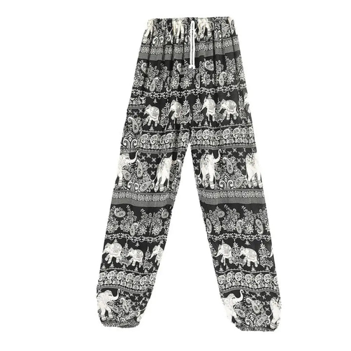 BWOOOH printed harem pants - Boho Loose Elephant Pattern Harem Trouse