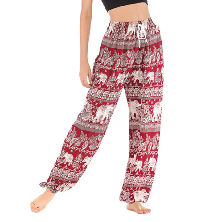 BWOOOH printed harem pants - Boho Loose Elephant Pattern Harem Trouse