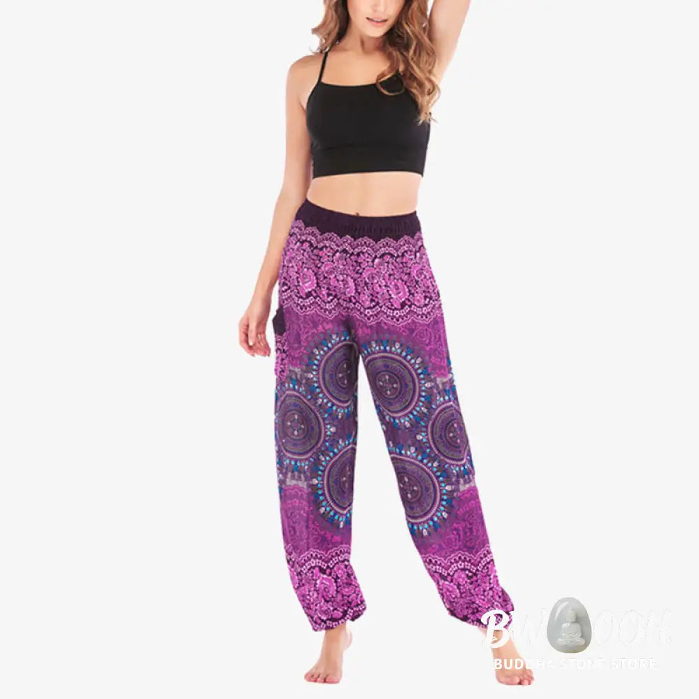 BWOOOH printed harem pants - Boho Loose Harem Trousers Women&