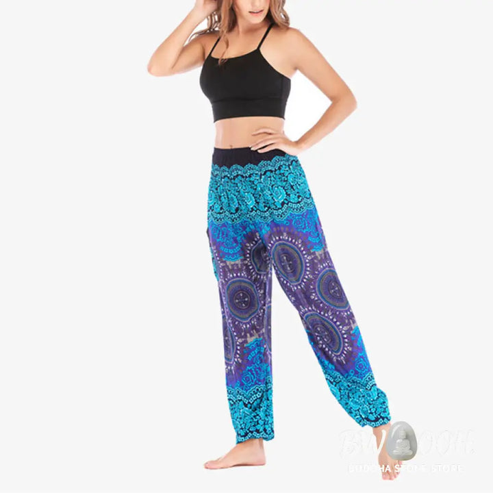 BWOOOH printed harem pants - Boho Loose Harem Trousers Women&