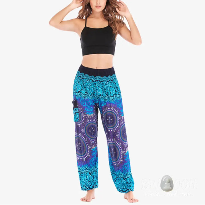 BWOOOH printed harem pants - Boho Loose Harem Trousers Women&
