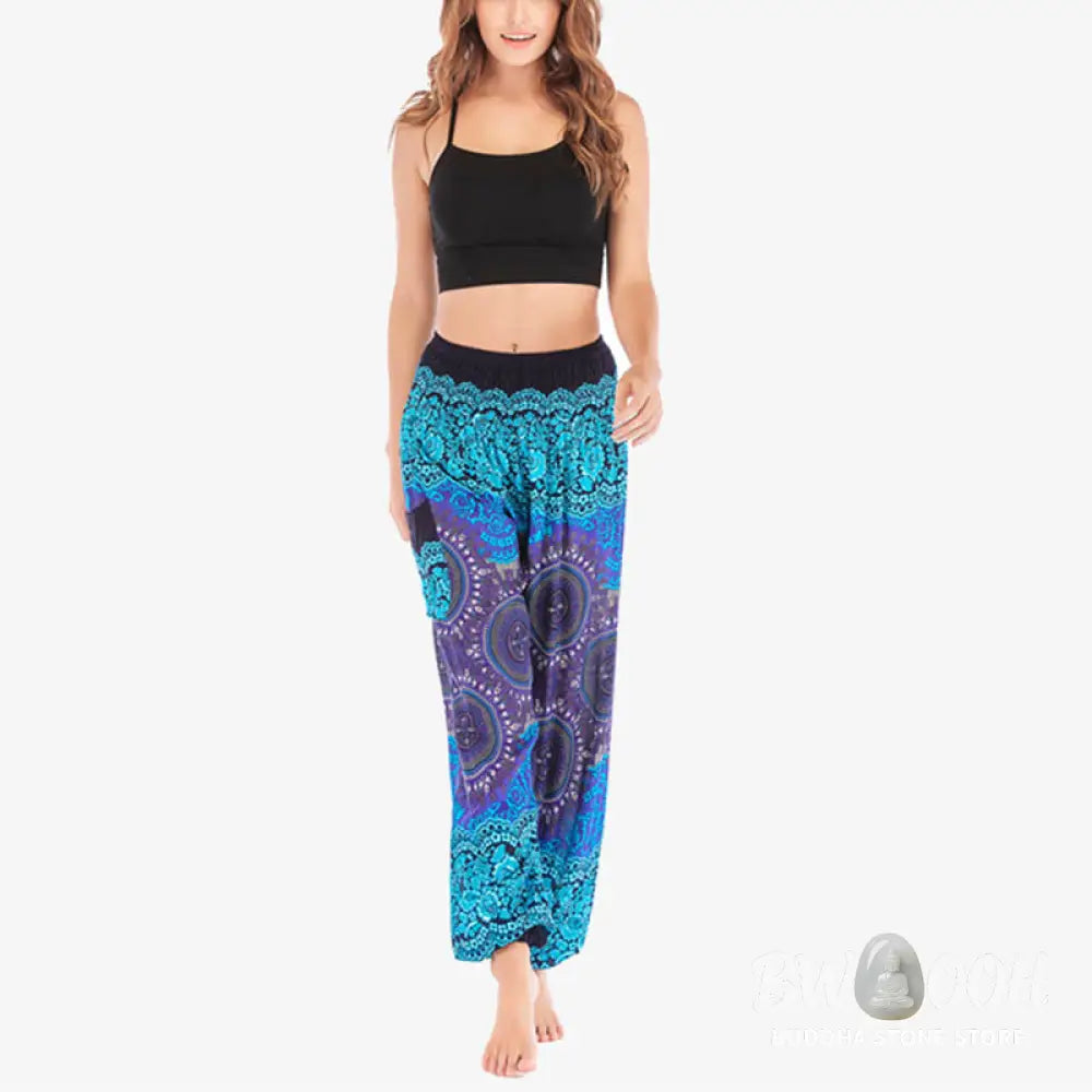 BWOOOH printed harem pants - Boho Loose Harem Trousers Women&